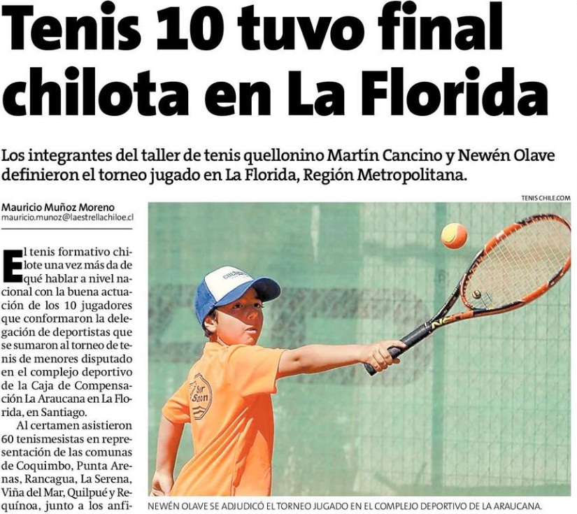 Tenis 10 tuvo final chilota en La Florida