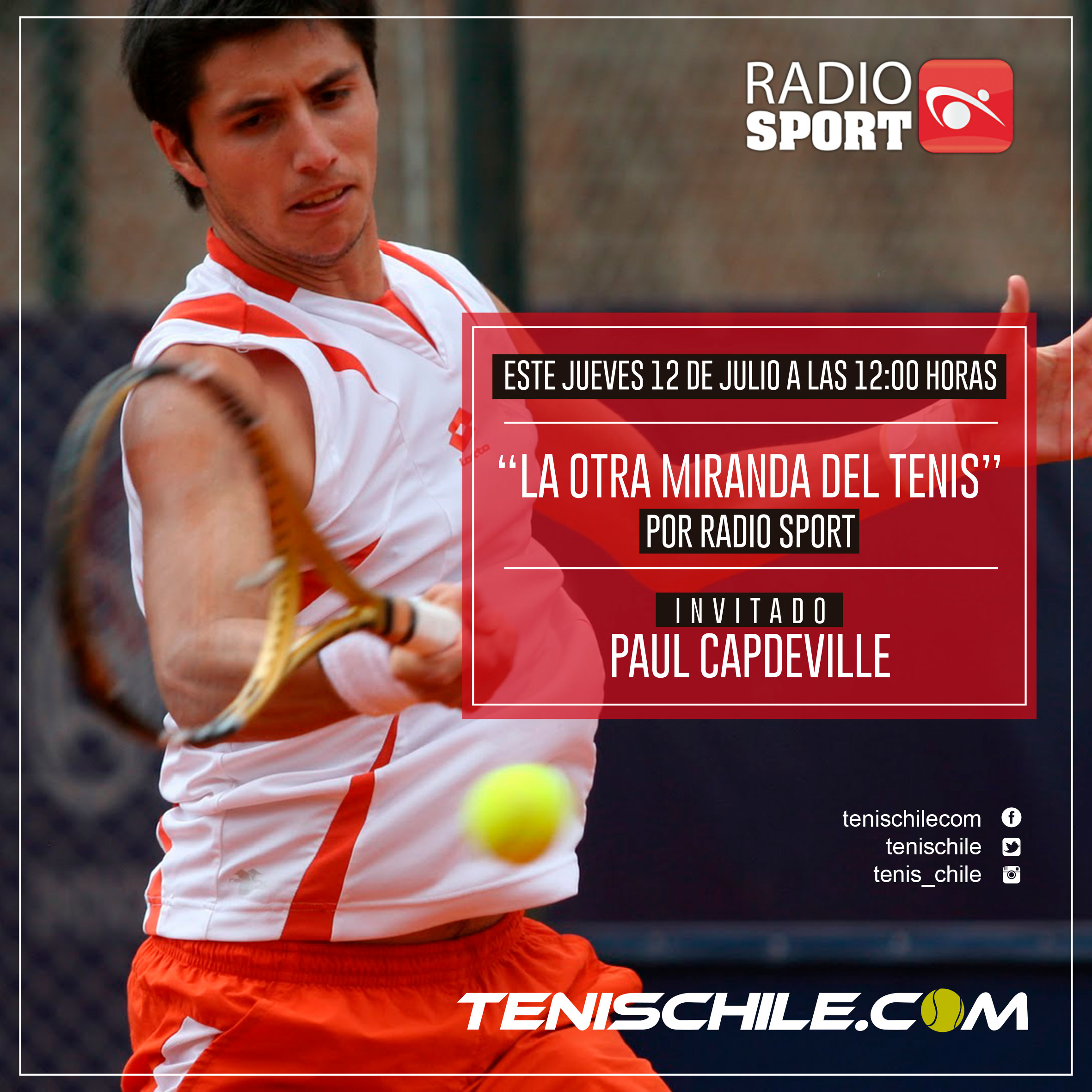 Paul Capdeville hoy en Radiosport.cl