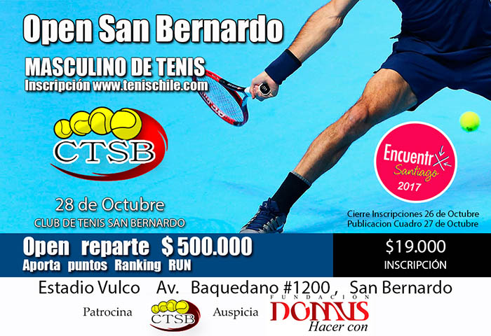 $500.000 a repartir en Open de San Bernardo