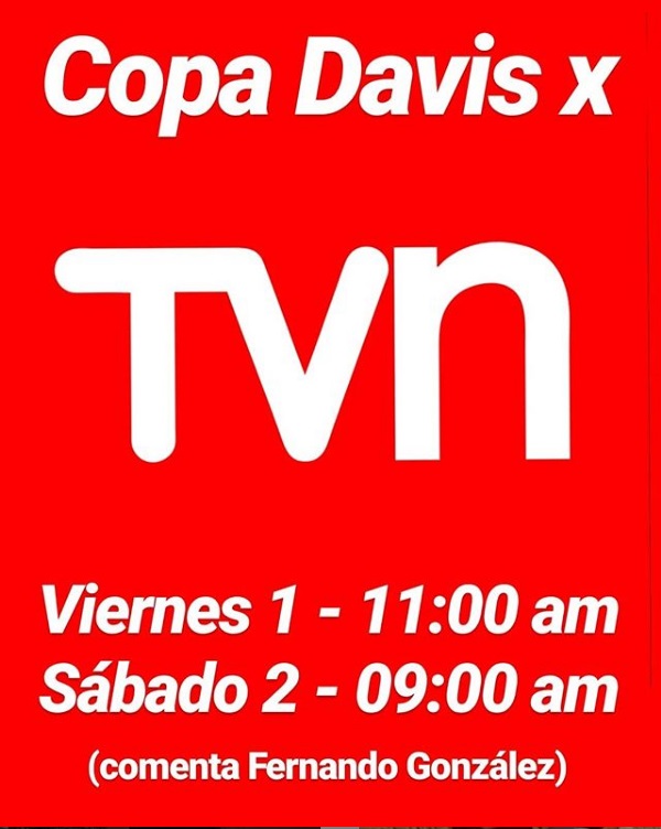 TVN transmite la Copa Davis
